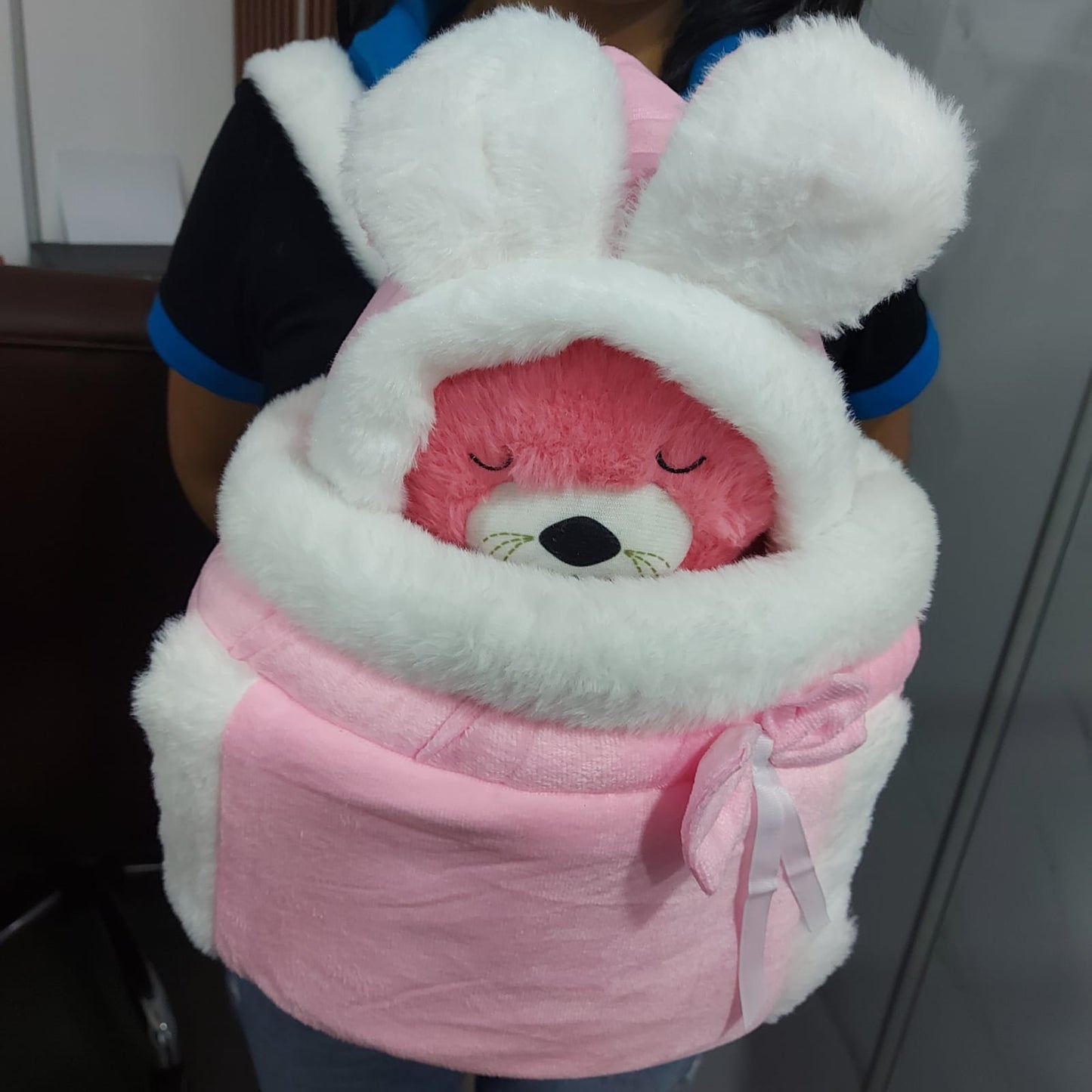 🎀 MOCHILA PARA MASCOTAS – COLOR ROSADO