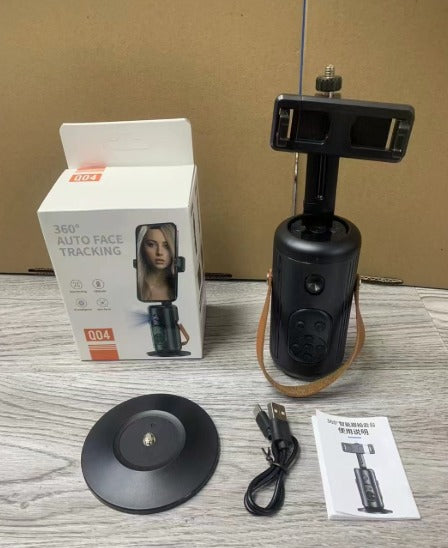 🎥 Soporte Inteligente Q04 360° con Seguimiento Facial por IA