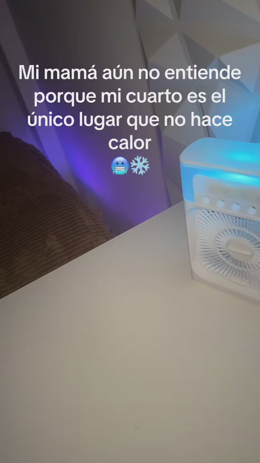 🌀 MINI VENTILADOR ENFRIADOR CON HIELO – PORTÁTIL ❄️